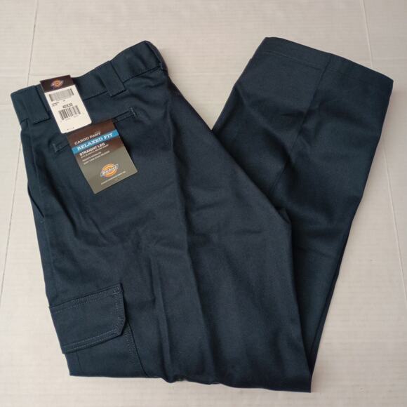 Dickies Cargo Pants Men's Size 40x30 Navy Blue Relaxed Fit Straight Leg Workwear - Picture 1 of 7